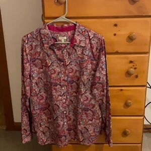 Talbots blouse/top multi color size M